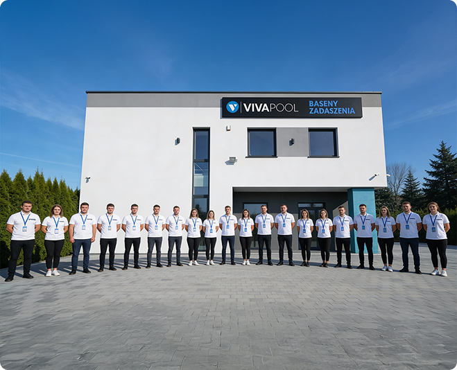 Zespół Viva Pool przed siedzibą firmy