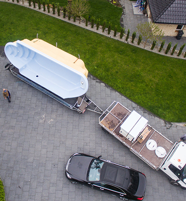 Transport niecki basenowej