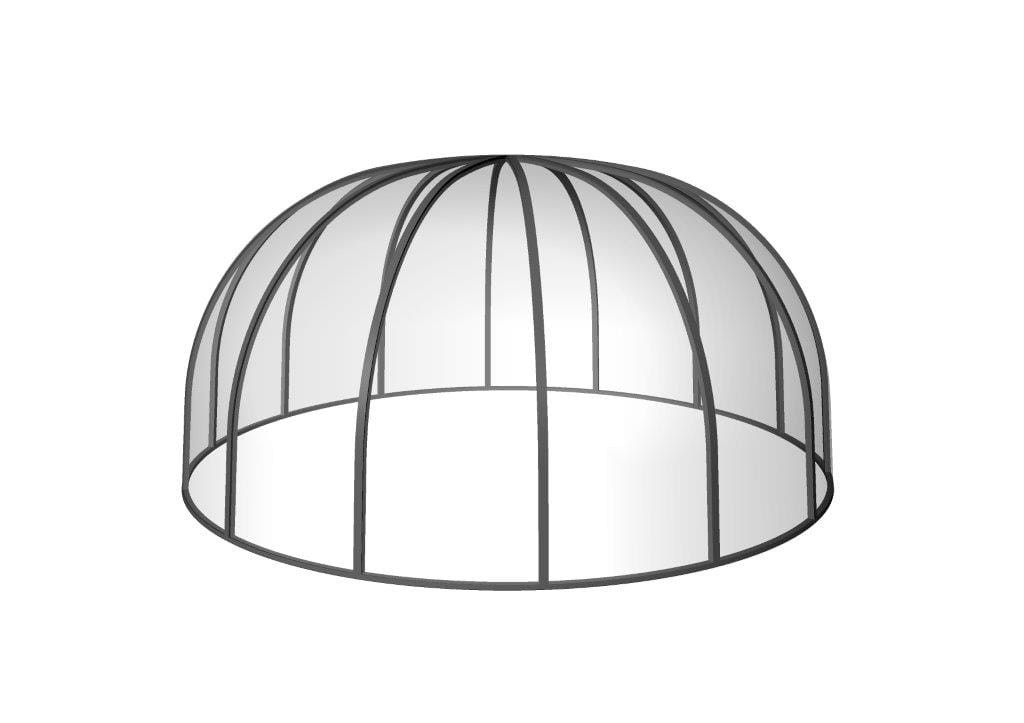 Zadaszenie na basen / jacuzzi KOPUŁA 4,0 x 2,6 okrągłe zadaszenie basenowe