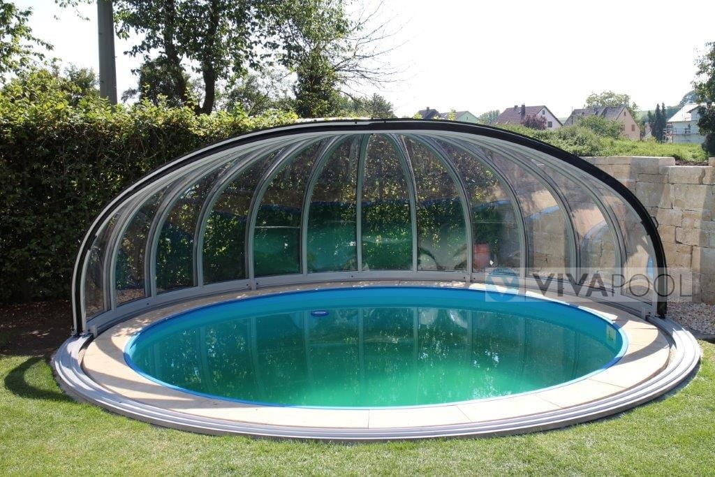 Zadaszenie na basen / jacuzzi KOPUŁA 4,0 x 2,6 okrągłe zadaszenie basenowe