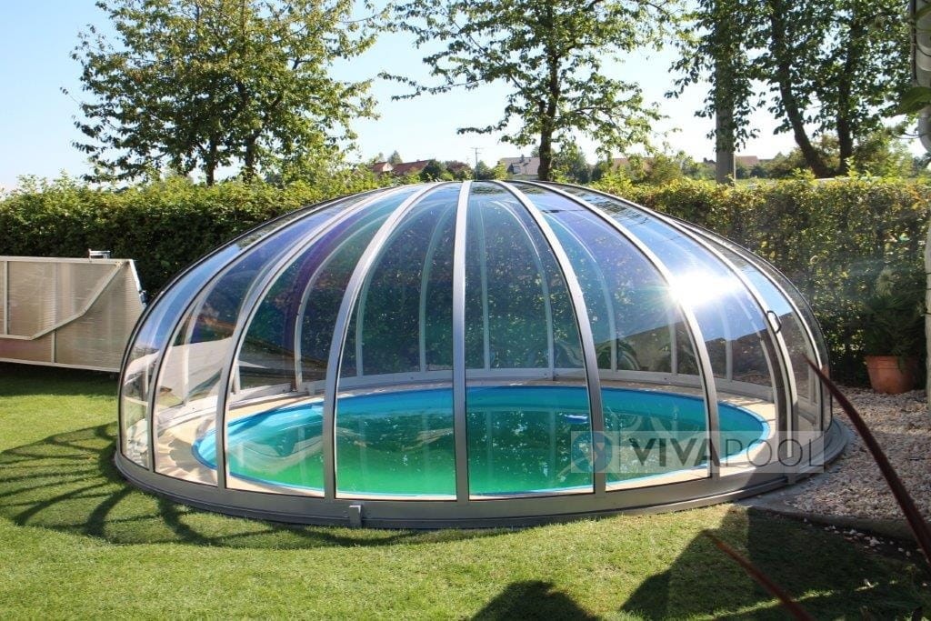Zadaszenie na basen / jacuzzi KOPUŁA 4,0 x 2,6 okrągłe zadaszenie basenowe