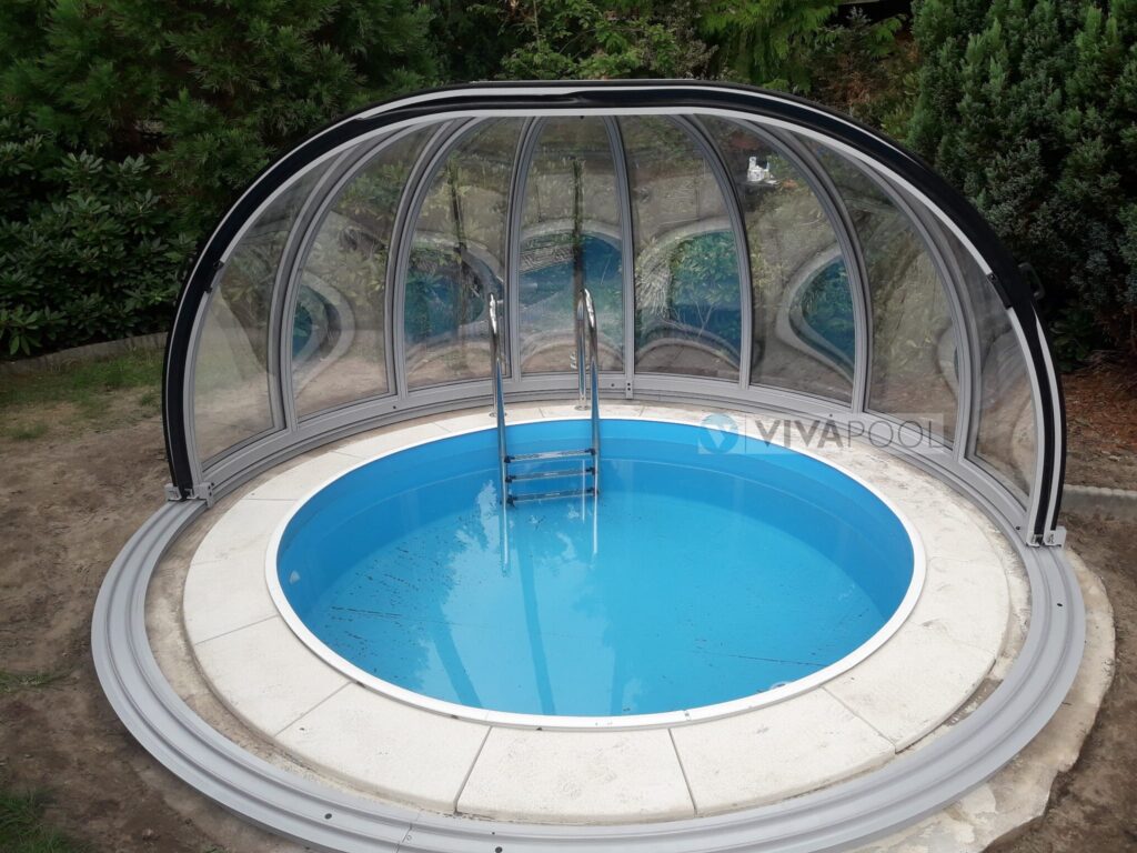 Zadaszenie na basen / jacuzzi KOPUŁA 4,0 x 2,6 okrągłe zadaszenie basenowe
