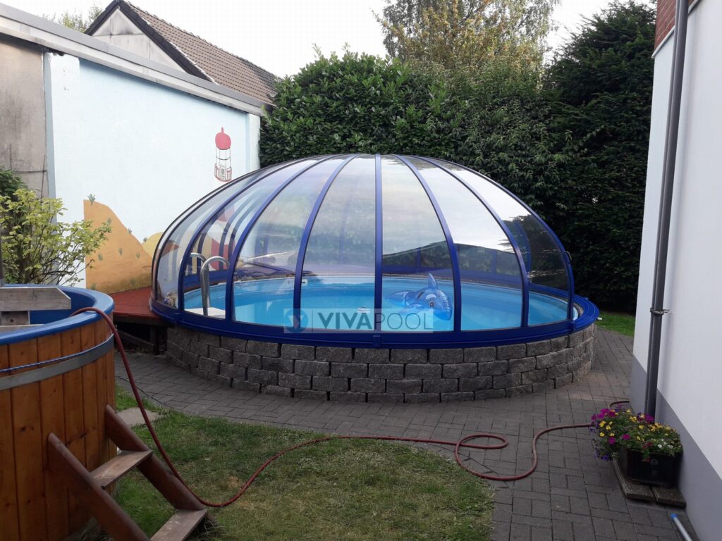 Zadaszenie na basen / jacuzzi KOPUŁA 4,5 x 2,6 zadaszenie okrągłe basenowe
