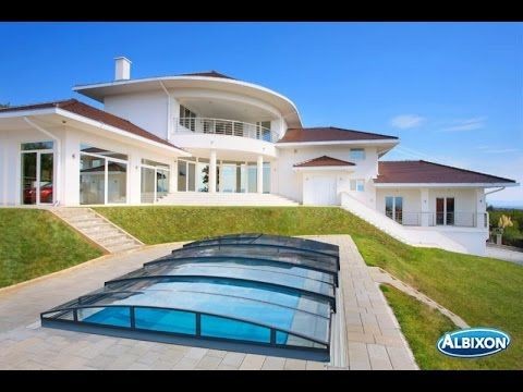 Niskie Zadaszenie na basen Casablanca Infinity B 8,6 x 4,5 x 0,7 ALBIXON BOX poliwęglan lity