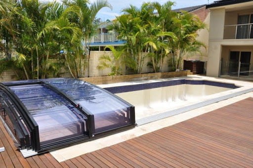 Niskie Zadaszenie na basen Casablanca Infinity B 8,6 x 4,5 x 0,7 ALBIXON BOX poliwęglan lity