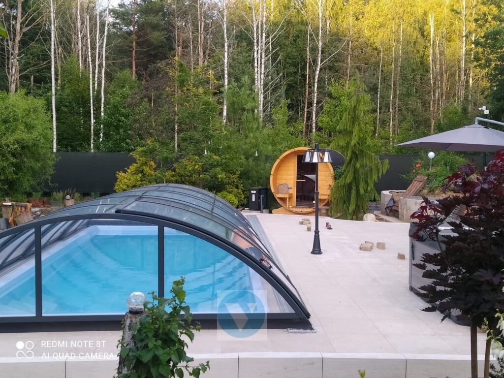 Zadaszenie na basen KLASIK 10,40 x 4,10 x 1,30 poliwęglan lity dach basenowy POKRYWA