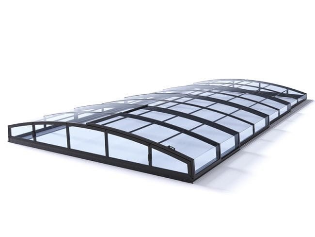 Niskie Zadaszenie na basen Casablanca Infinity B 8,6 x 4,5 x 0,7 ALBIXON BOX poliwęglan lity