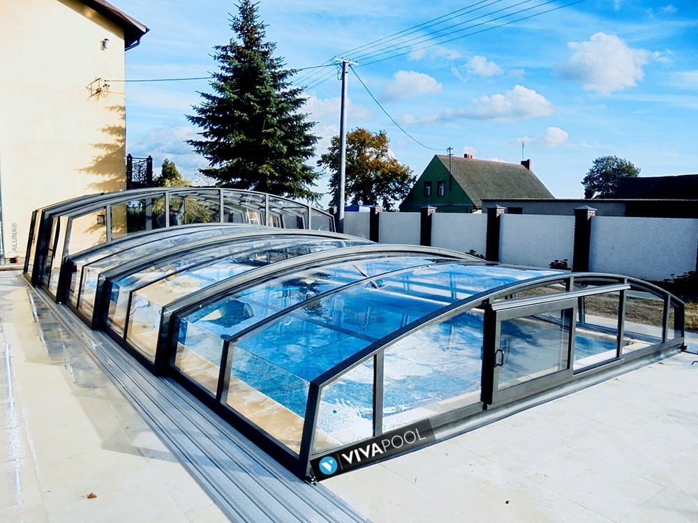 Zadaszenie basenowe DUO Casablanca 12,83 x 5,00 x 2,40 poliwęglan lity